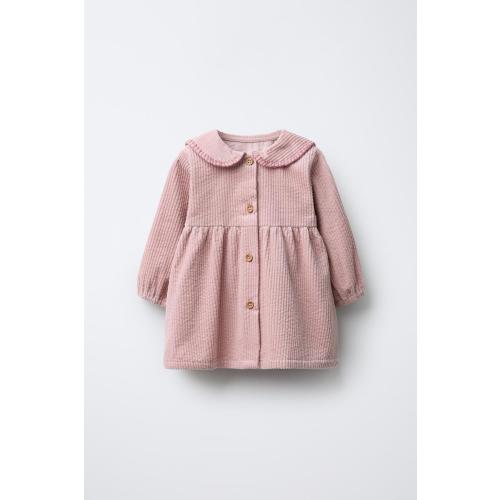 THICK CORDUROY DRESS - Pink | ZARA United States