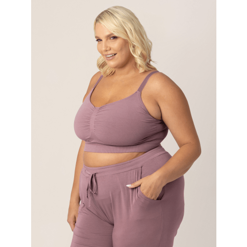 Sublime® Bamboo Hands-Free Pumping Lounge & Sleep Bra | Oatmeal Heather - Kindred Bravely