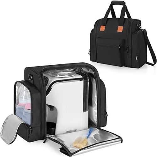 YARWO Carrying Case Compatible with Baby Brezza Formula Pro Mini Formula Dispenser Machine, Insulated Bottle Warmer Travel Bag for Formula Maker, Bottles, Infant Formula and Baby Toys & Essentials