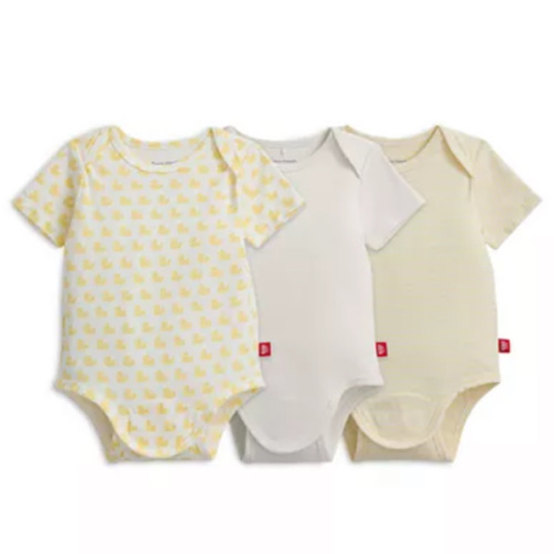 Duckie Yellow Unisex Bodysuit Bundle, Pack of 3 - Baby