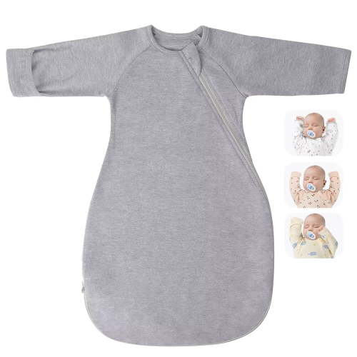 Transitional Swaddle Sack with Arms Up & Sleeves, Mitten Cuffs, 2-Way Zipper, Sleep Sacks Blanket for Baby 6-12Months - Newborns Baby Boys & Girls Sleep Bag