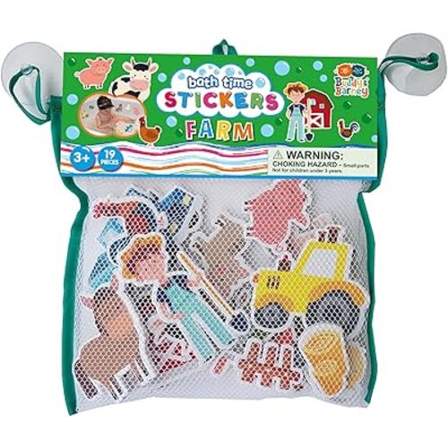 VARUN Buddy & Barney | Farm Bath Time Stickers - Bath Tub Fun for Kids & preschoolers BB146