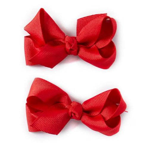 Edgehill Collection Baby Girls 2-Pack Mini Grosgrain Hair Bows