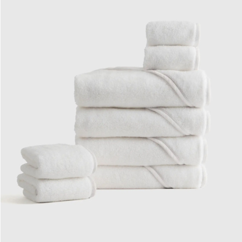 Organic Turkish Cotton Baby Bath Bundle 8-Pack in White