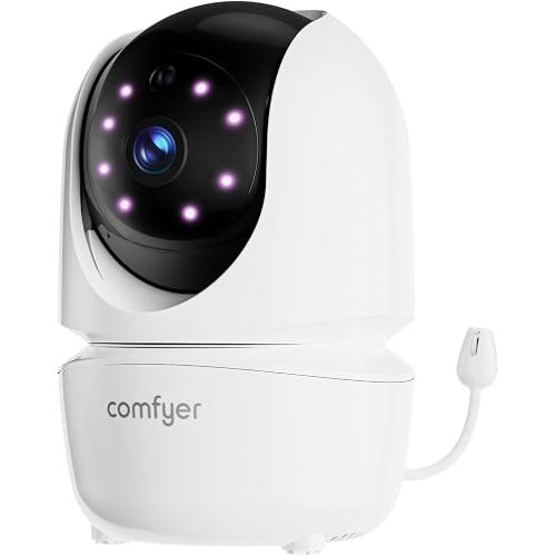 Comfyer BM01 Add-on Camera Baby Monitor, Video Baby Monitor, 1080p FHD Resolution, Remote Pan Tilt Zoom, Two-Way Talk, Night Vision, Peace of Mind