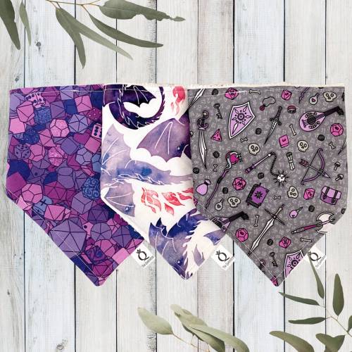 Dungeons and Dragons Baby Bib: Handmade Cotton D&D Drool Bib