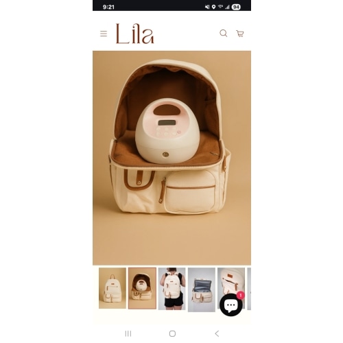 Lila Pumping & Nursing Diaper Bag in Cream