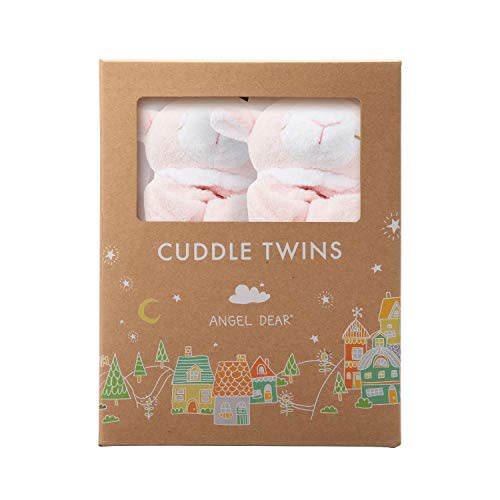 Angel Dear - Pink Lamb, Cuddle Twins Blankie Set Pack of 2