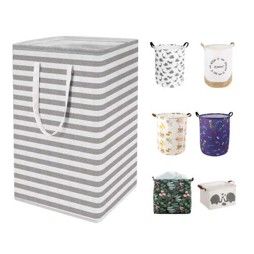 Laundry Hamper, Collapsible Laundry Basket Dorm, Baby Laundry Basket, 75L Large Laundry Hamper Waterproof with Leather Handle for Dirty Clothes, Kids Toys, Bedroom, Bathroom