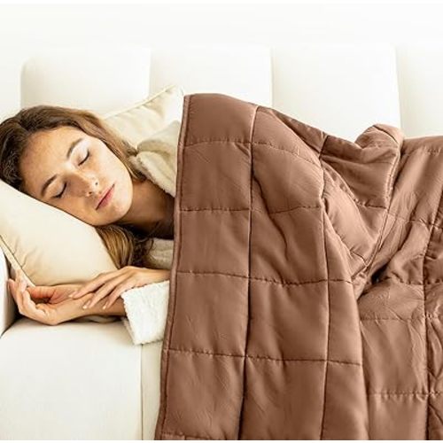 Luna Luxe Cotton Weighted Blankets for Kids & Adults - Soft Blanket Back to School Dorm Room Essentials - 100% Oeko-Tex All-Season Travel