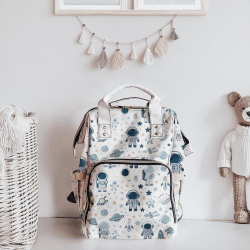 Best Diaper Bag - Astronaut Themed Outer Space Multifunctional Backpack for Baby Nursery