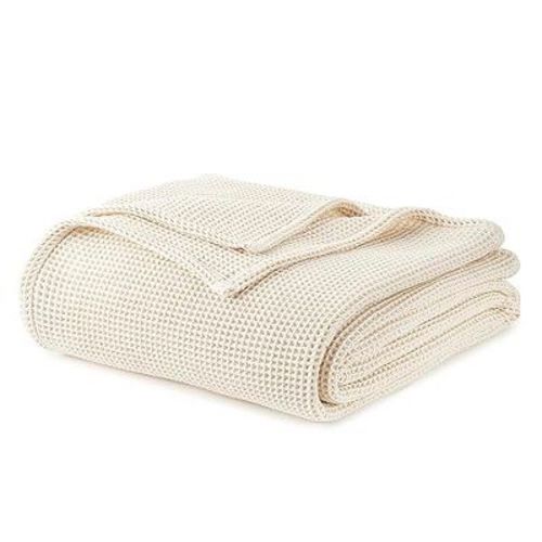 Organic Cotton Waffle Knit Blanket – All-Season