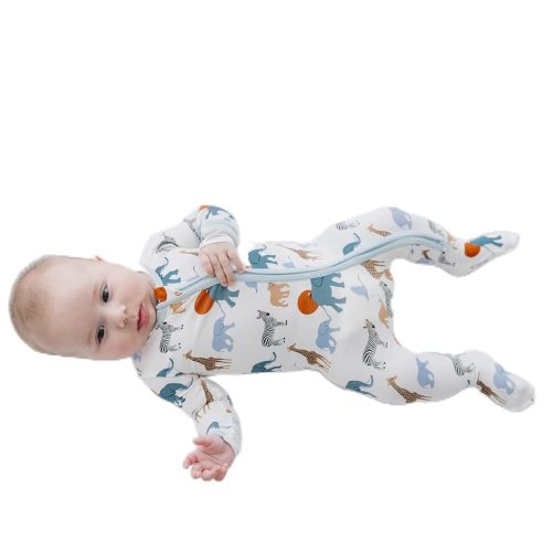 KicKee Baby & Toddler Zipper Footie – Ultra-Soft Viscose from Bamboo Pajamas with Flip Paws & Grips