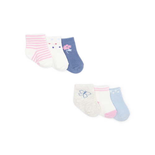 Carter's Child of Mine Baby Girl Floral Crew Socks, 6-Pack, Sizes Newborn