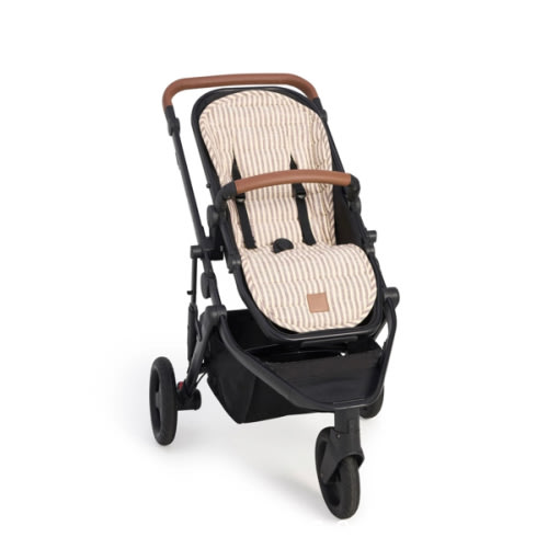 Lemon Sorbet Stripe Universal Linen Pram Liner