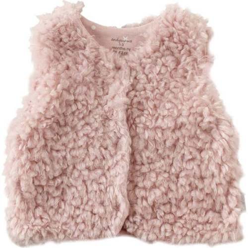 Soft Plush Vest, Pink - Andy Wawa | Maisonette