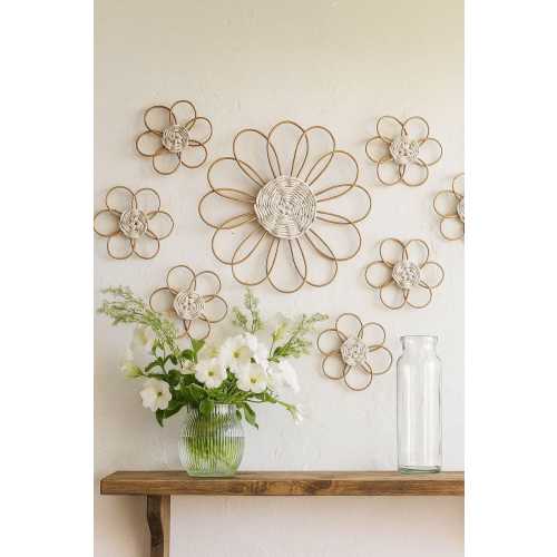 Set of Wall Decorations “Woven Daisies” – Boho Nursery Eco-Friendly Wall Art