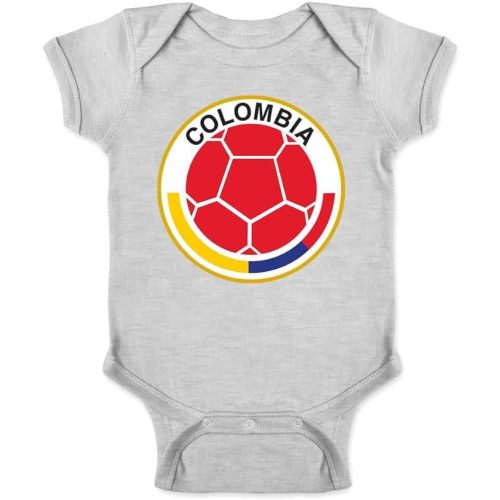 Pop Threads Colombia Futbol Soccer National Team Crest Infant Baby Boy Girl Bodysuit