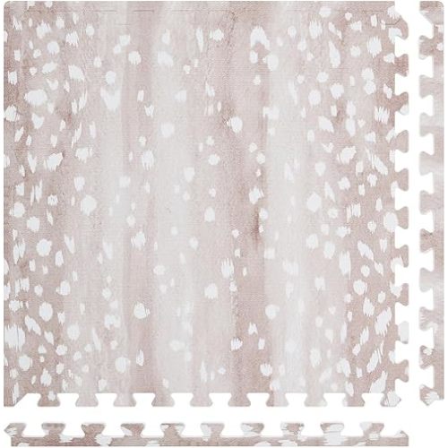 House of Noa Baby Play Mat – 4x8 Fawn Brown – Set of 8 Tiles – Cushioned EVA Foam Play Mat for Floor, Soft Interlocking Baby Crawling Mats for Hard Floors