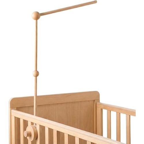 Crib Mobile Holder, HBM Wooden Mobile Arm & Hanger for Crib, Nursery Decor for Baby Girl Boy