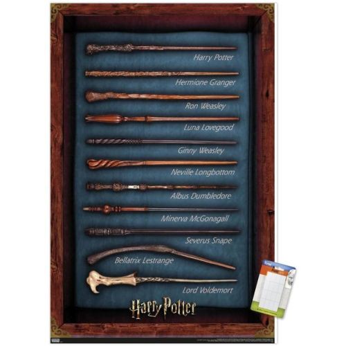 Trends International The Wizarding World: Harry Potter - Wands Unframed Wall Poster Print White Mounts Bundle 14.725" X 22.375"