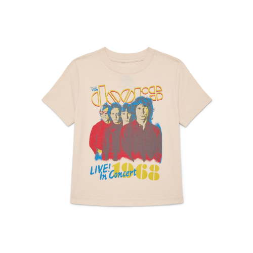 The Doors Tour Toddler Boys or Girls Crewneck Tee with Short Sleeves, Sizes 12M-5T
