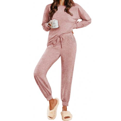 Fantaslook Womens Pajamas Sets Long Sleeve Top and Pant with Pockets Lounge Wear Set Oufits