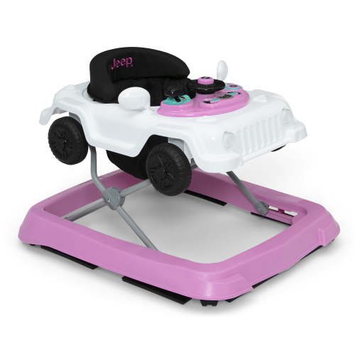 Jeep Wrangler Activity Walker by Delta Children, White/Pink