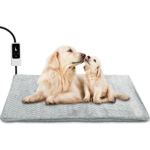 HEEYOO Dog & Cat Heating Pad with Removable Cover, Grey, Large - Chewy.com