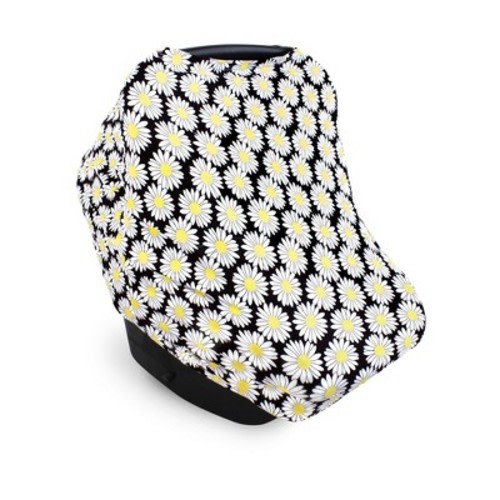 Hudson Baby Girls Multi-use Car Seat Canopy, Pretty Daisy, One Size