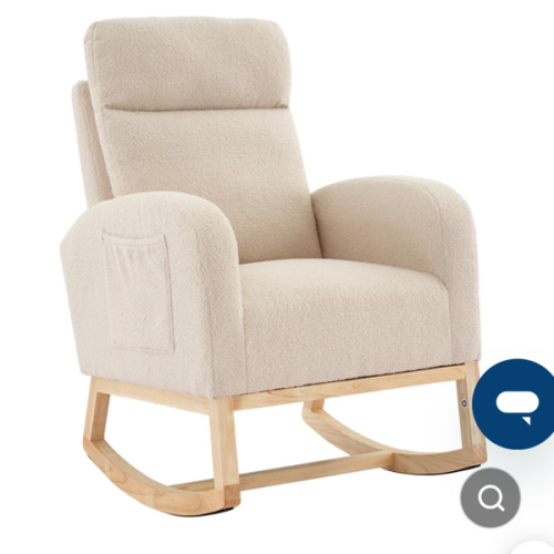 GARVEE Nursery Wingback Rocking Glider Chair - Upholstered & Comfort