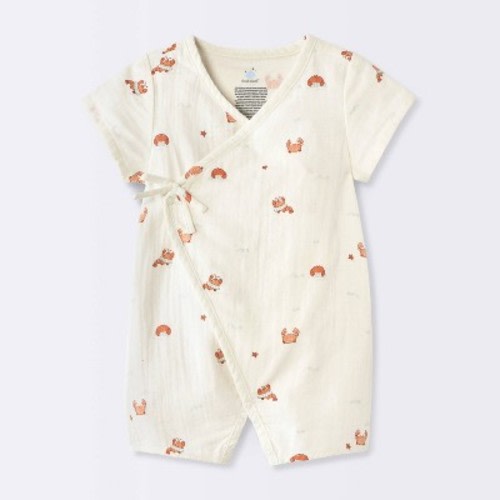 Baby Boys' "Lil Shrimp" Gauze Wrap Romper - Cloud Island™ Cream Newborn