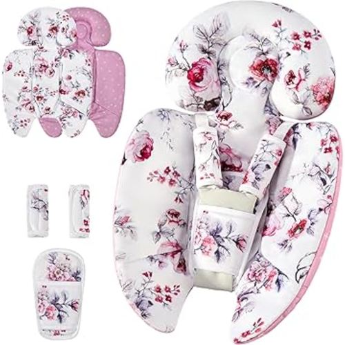 Infant Insert Compatible with 4moms Mamaroo & Graco Swing and Infant Car Seat, Stroller, Other Baby Swing, Rocker, Bouncer, Bassinet Newborn Insert Head & Body Support Cushion, Reversible Design