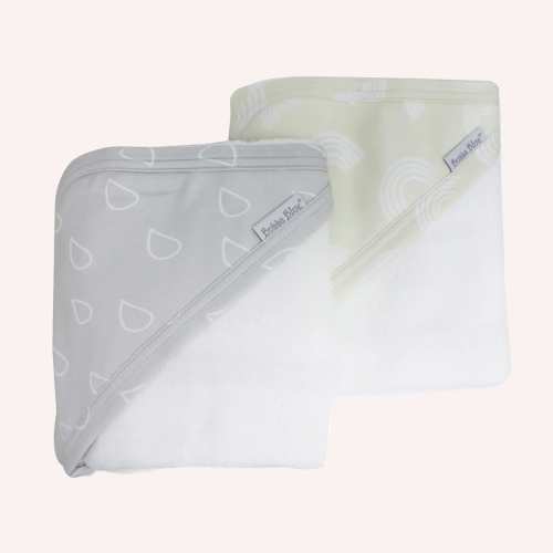 Nordic 2 Pack Hooded Towel - Grey Sand