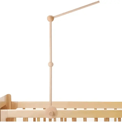 PandaEar Baby Crib Mobile Arm, Beech Wooden Baby Mobile Hanger with Anti-Slip Attachment, Baby Mobile Arm for Crib Nursery Décor Accessories