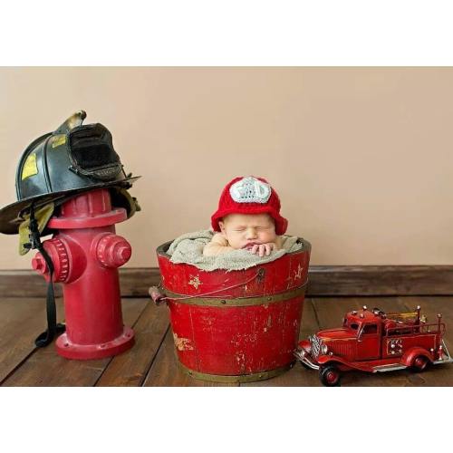 Fireman Hat, Crochet Fireman Hat, Baby Fireman Hat, Baby Firefighter Hat, Fireman Photo Prop, Firefighter Hat, Newborn Fireman Hat, Baby Hat