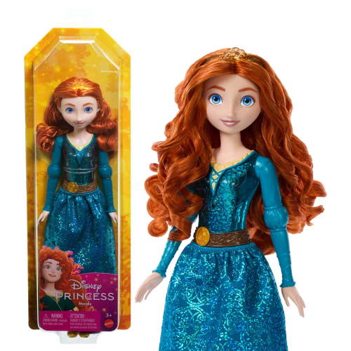 Disney Princess Merida Fashion Doll with Red Hair, Sparkling Look & Hair Accessory