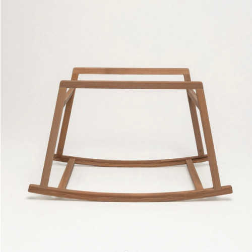 Wooden Rocking Stand for Standard Baby Moses Basket by Anzy Home - Nut Wood Color