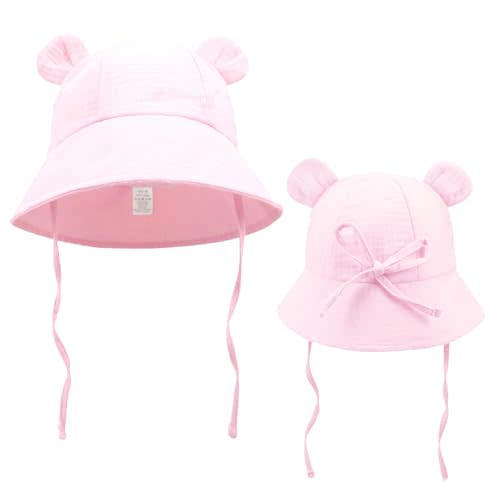 Baby Summer Sun Hat Infant Boys Girls Outdoor Breathable Hat Toddler Medical Cotton Yarn Bucket Hats