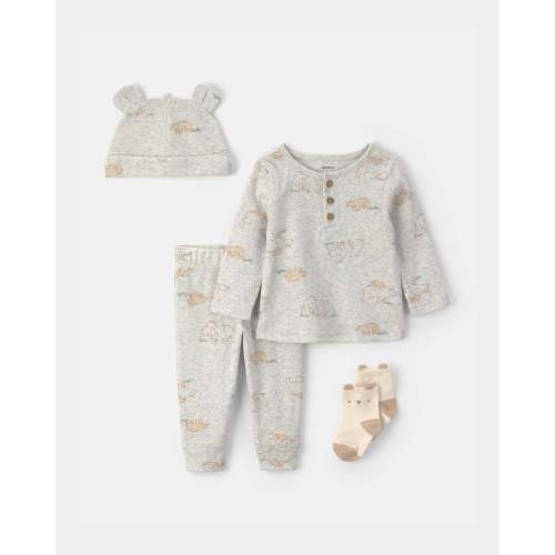 Baby 4-Piece Bear Layering Set - Grey