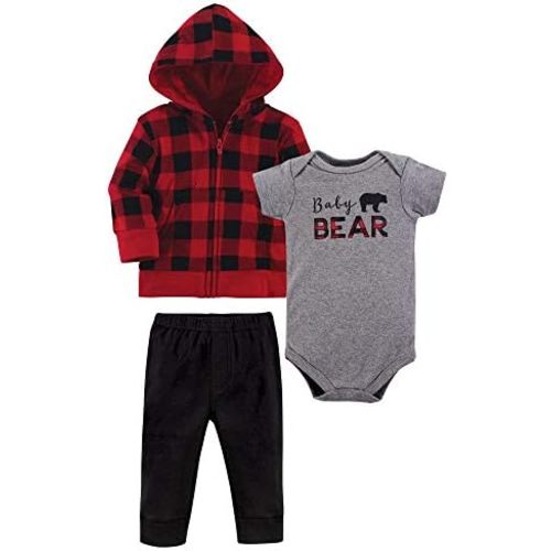 Little Treasure Unisex Baby Hoodie, Bodysuit or Tee Top, and Pant Set