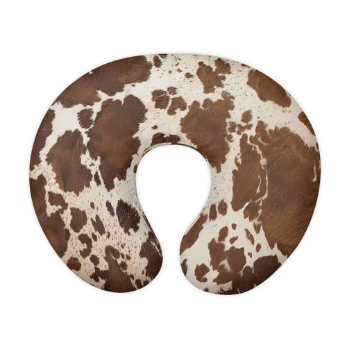 Brown Cow Hide Nursing Pillow Cover for Baby Girl Boy Stretchy Breastfeeding Pillow Slipcover with Hidden Zipper Nursing Pillow Covers for Breastfeeding Moms Nursing Protective Case Camo
