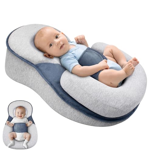 Baby Wedge Pillow for Newborn, Adjustable Baby Feeding Support Lounger for Reducing Spit-Up