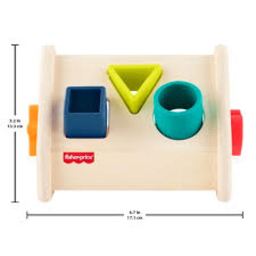 Fisher-Price Wooden Silicone Shape Sorter, Developmental ...