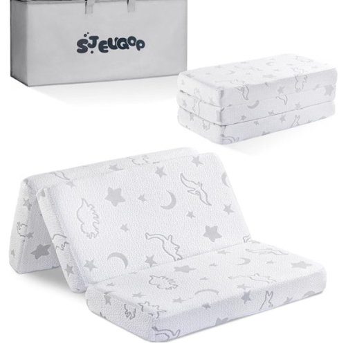 Amazon.com: SJEUQOP Trifold Pack and Play Mattress 38"x26", Pack N Play Mattresses with Dual Sided Soft & Firm Memory Foam Foldable Portable Crib Baby Mattress with Washable Cover and Carry Bag