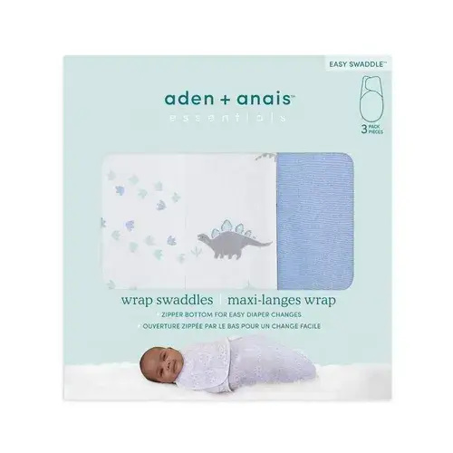 Aden + Anais Essentials Wrap Swaddle - Dino Rama 3 Pack | Baby Bunting AU
