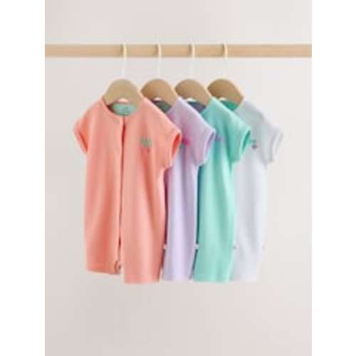Buy Multi Bright Coloured Jersey Baby Rompers 3 Pack from Next USA