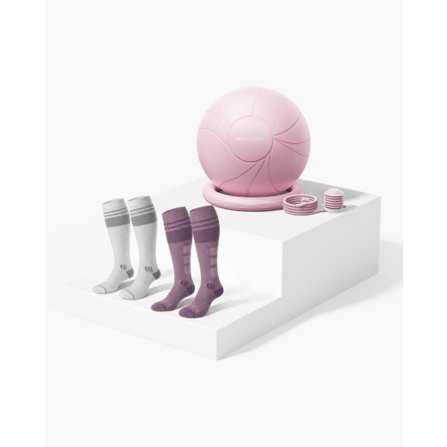 Pregnancy Essential Bundle:Pregnancy Ball & Wide Calf Compression Spor
