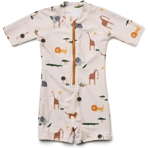 Boys One Piece Swimsuit Whale Dolphin Bathing Suit Zipper Rash Guard Kid Short Sleeve Swimwear Shark Beach Wear UPF50+