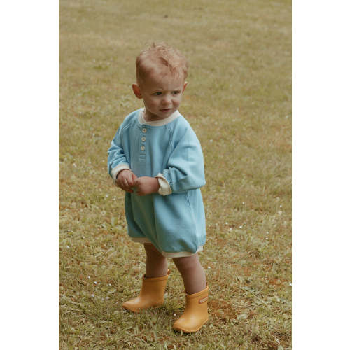 Graham Romper in Dusk Blue